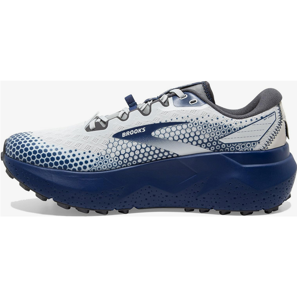 Brooks Men's Caldera 6 Trail Running Shoe Oyster/Blue Depths/Pearl
